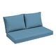 preview thumbnail 30 of 47, ARDEN Outdoor Loveseat Cushion Set, 48 x 24 French Blue Texture