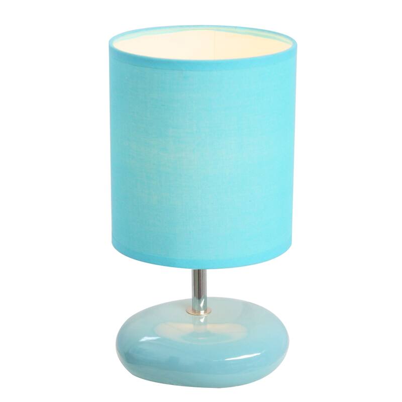 Stonies Small Stone Look Table Bedside Lamp - Pack of 1 - Blue/Without Bulb