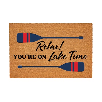 Relax You're on Lake Time Coir Mat 36"x24" - 36" x 24"