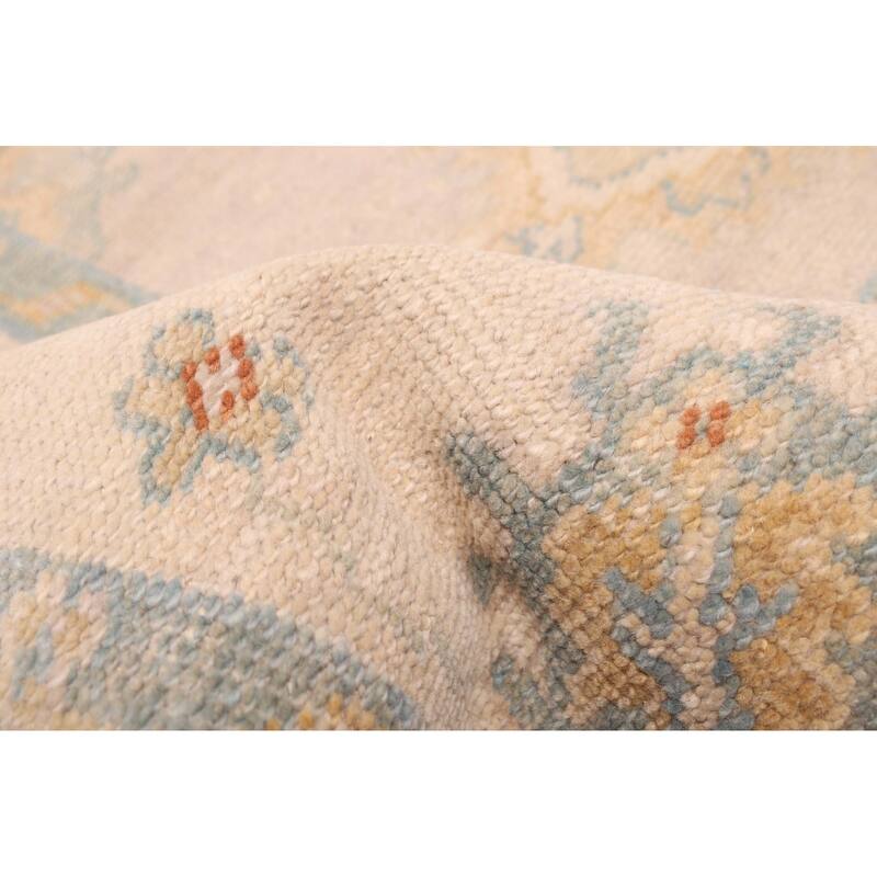 ECARPETGALLERY Hand-knotted Modern Oushak Beige Wool Rug - 8'0 x 10'2