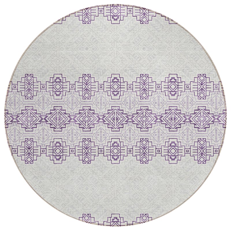 Machine Washable Indoor/ Outdoor Moroccan Boho Chantille Rug