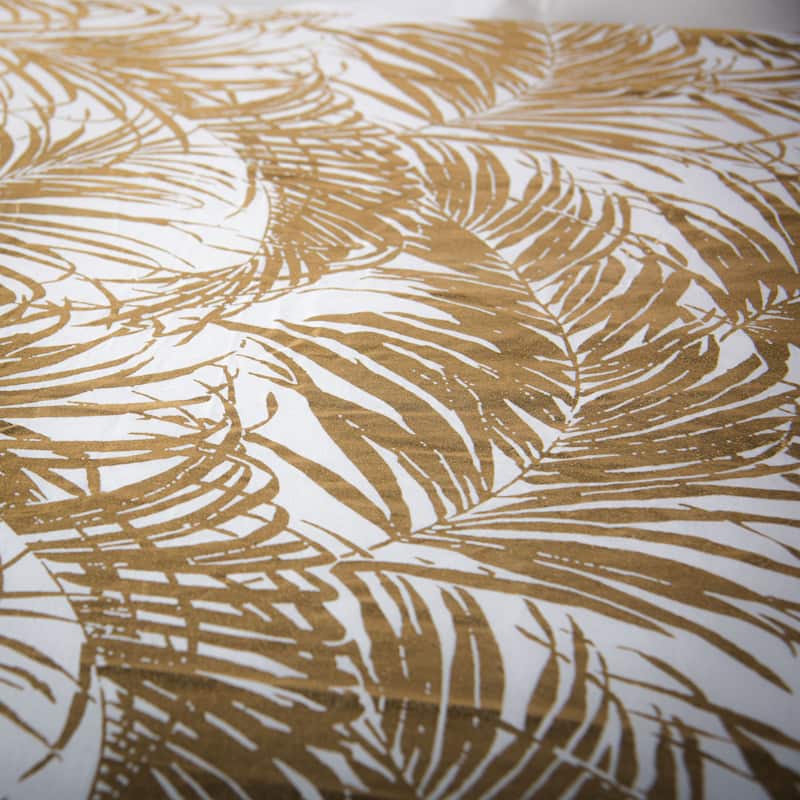 Rizzy Home Tropical Leaf Cotton Fitted Cribsheet - 28" X 52" - Gold