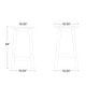 preview thumbnail 7 of 5, Laguna Hdpe All Weather Outdoor Patio 24" Square Counter Stool