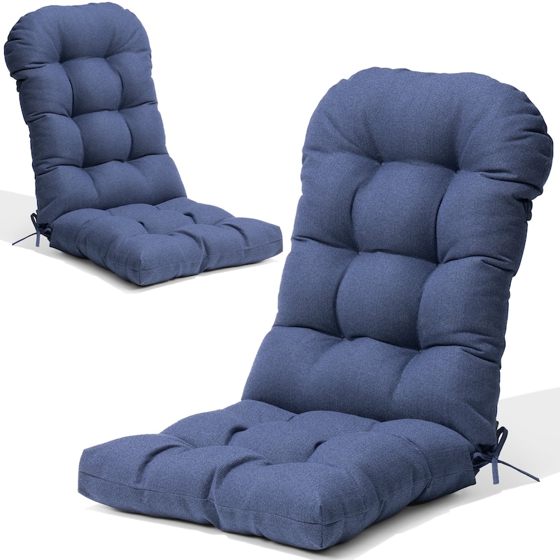Adirondack Style Patio Outdoor Chair Cushion for Adirondack Chair or Lounge Rocking Chair - See picture - 2-Piece, SKY