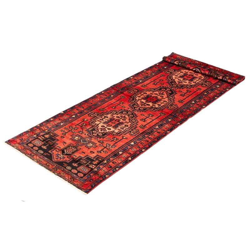 ECARPETGALLERY Hand-knotted Anadol Red Wool Rug - 3'4 x 9'11