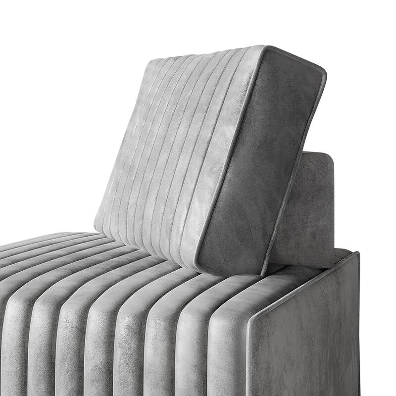 CraftPorch Contemporary Clean-Line Linen Upholstered Corner Seat