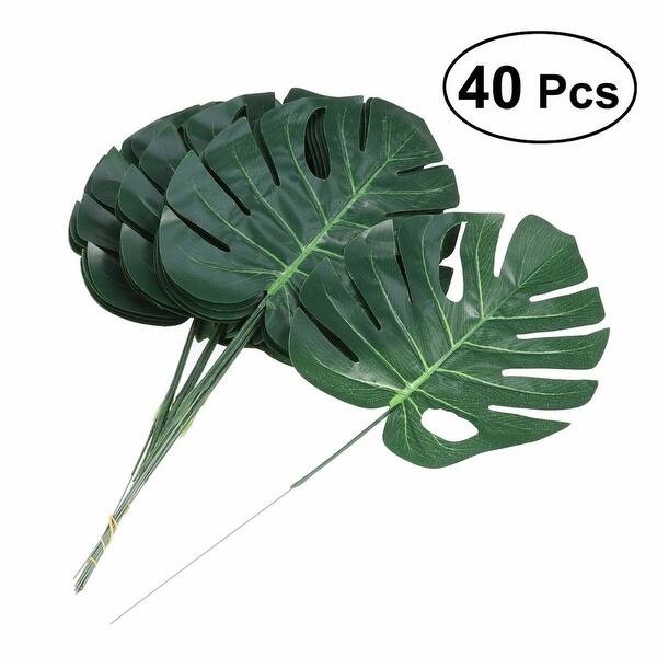 Shop Tinksky 40 Pcs Tropical Palm Leaves Simulation Leaf For