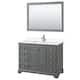 Option Dark Gray, Chrome Trim,Carrara Cultured Marble Top