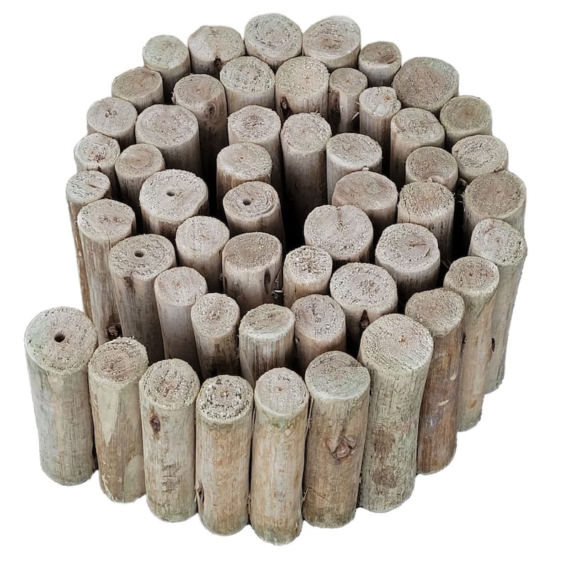Natural Eucalyptus Garden Borders Lawn and Garden Edging Solid Wood