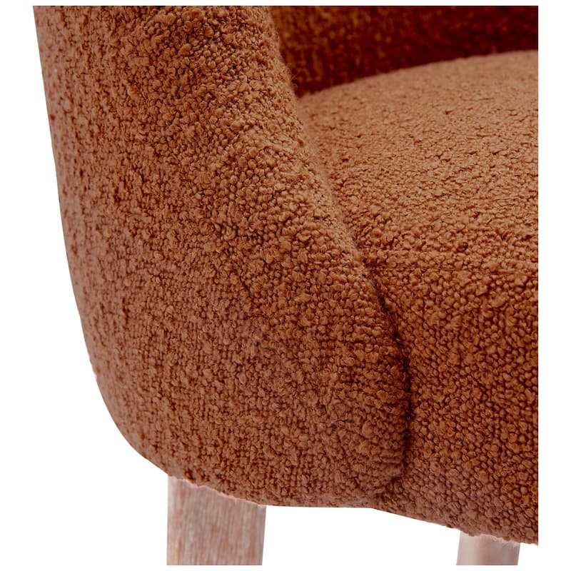 Farmhouse Water and Stain Resistant Boucle Upholstered Side Chair (Set of 6)