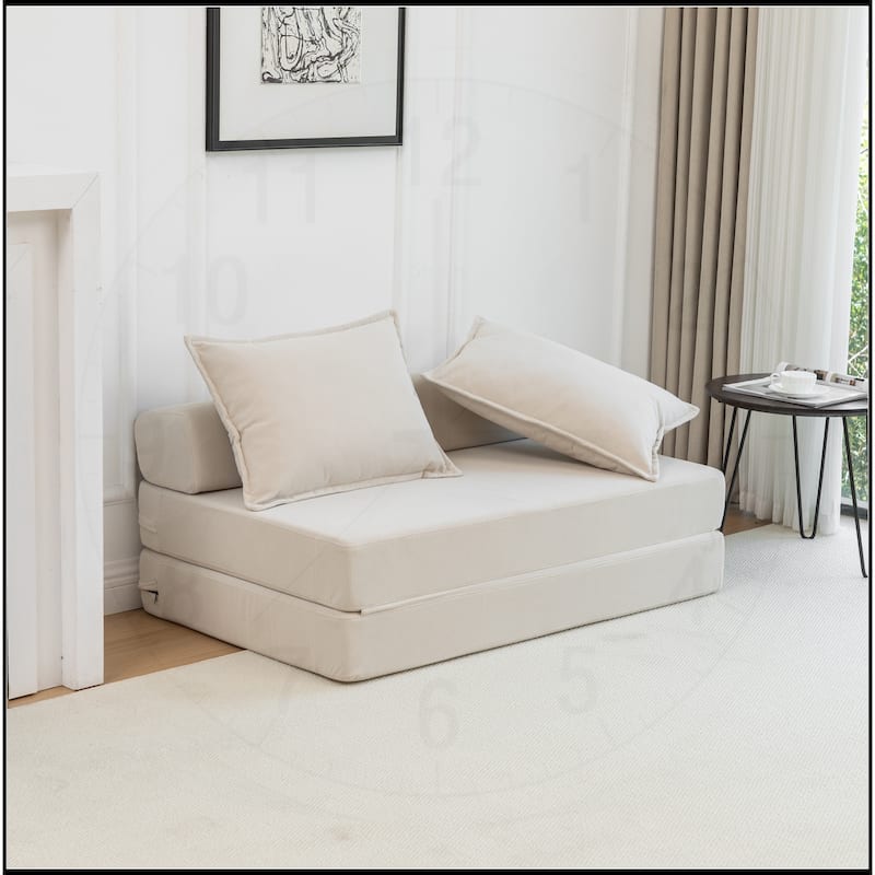 Foldable Sofa Bed Sleeper Lounge Chair with Pillow Floor Mattress