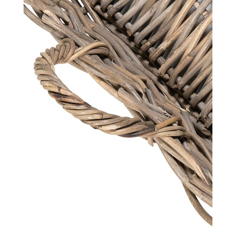Handmade Natural Rattan Serving Trays (Set Of 3) by East at Main