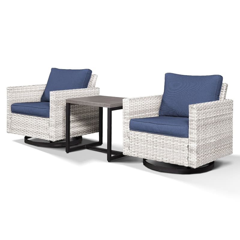 Outdoor Swivel Glider Chairs with Soft Cushion