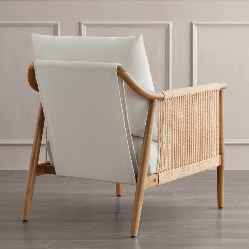 Lynn Accent Chair with Braid Wood Arm