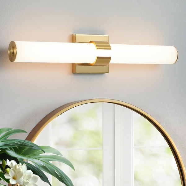 Tube bathroom vanity lights top