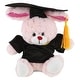 preview thumbnail 1 of 4, DolliBu Rose Gold Bunny Graduation Plush Toy with Gown and Cap - 8 inches
