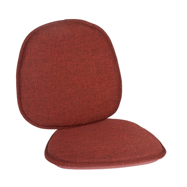 slide 2 of 9, Klear Vu Bistro Tonic Dining Chair Cushion Set Red - Set of 4