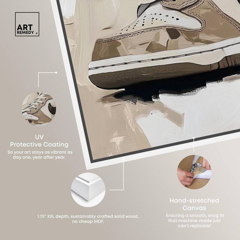 Light Tans Sneaker Canvas by Art Remedy