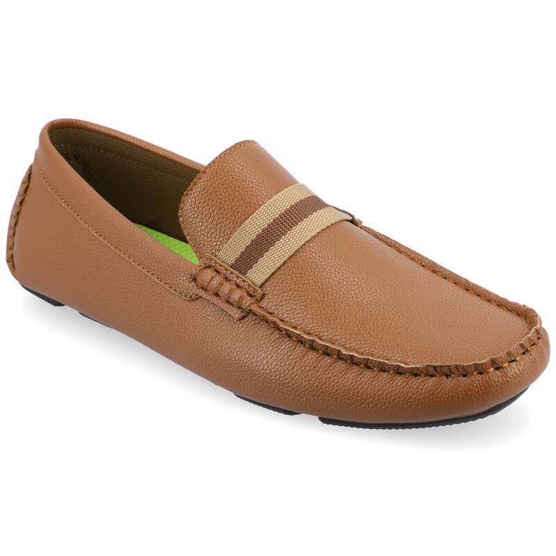 Vance Mens Griffin Slip-on Driving Loafer - Cognac - 10