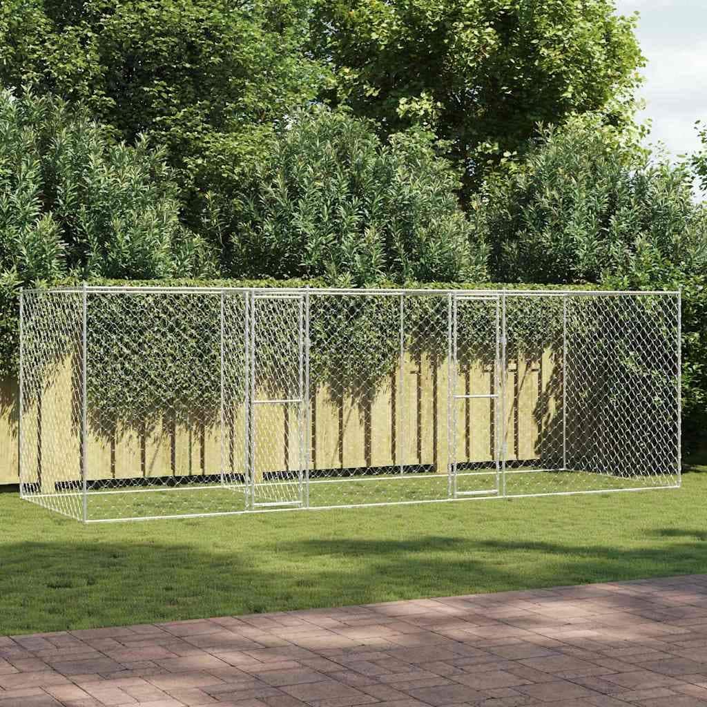 Dog Cage Silver 600/800 x 200 x 200 cm Galvanised Steel