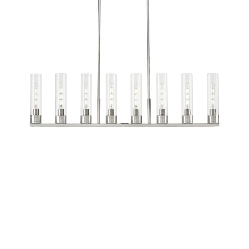 Innovations Lighting 617-8I-14-48 Boreas Linear Boreas 8 Light 48" - Satin Nickel / Clear