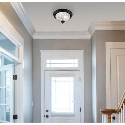 Westinghouse Lighting One Light 11 Inch Matte Black Indoor Flush Mount Fixture