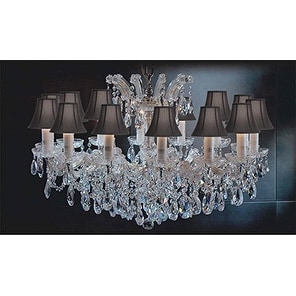 Maria Theresa Crystal Chandelier Lighting With Black Shades Gold - Chandeliers For Bedrooms by Overstock.com