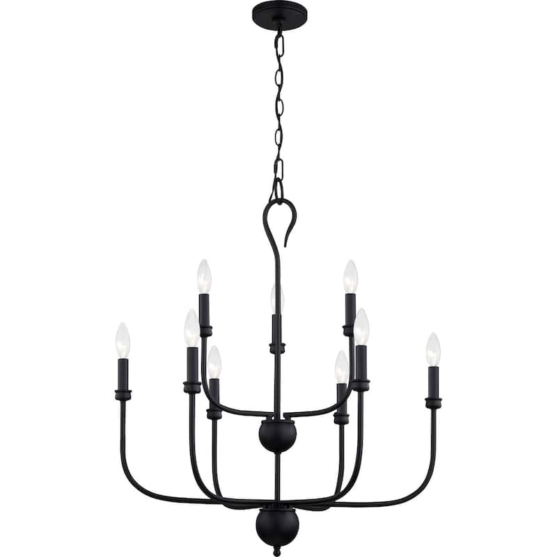 Blanche 9-Light Chandelier in Matte Black