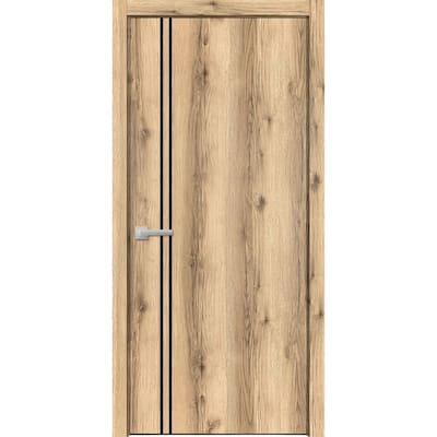 Solid French Door 28 x 80 Planum 0016 Oak with| Bathroom