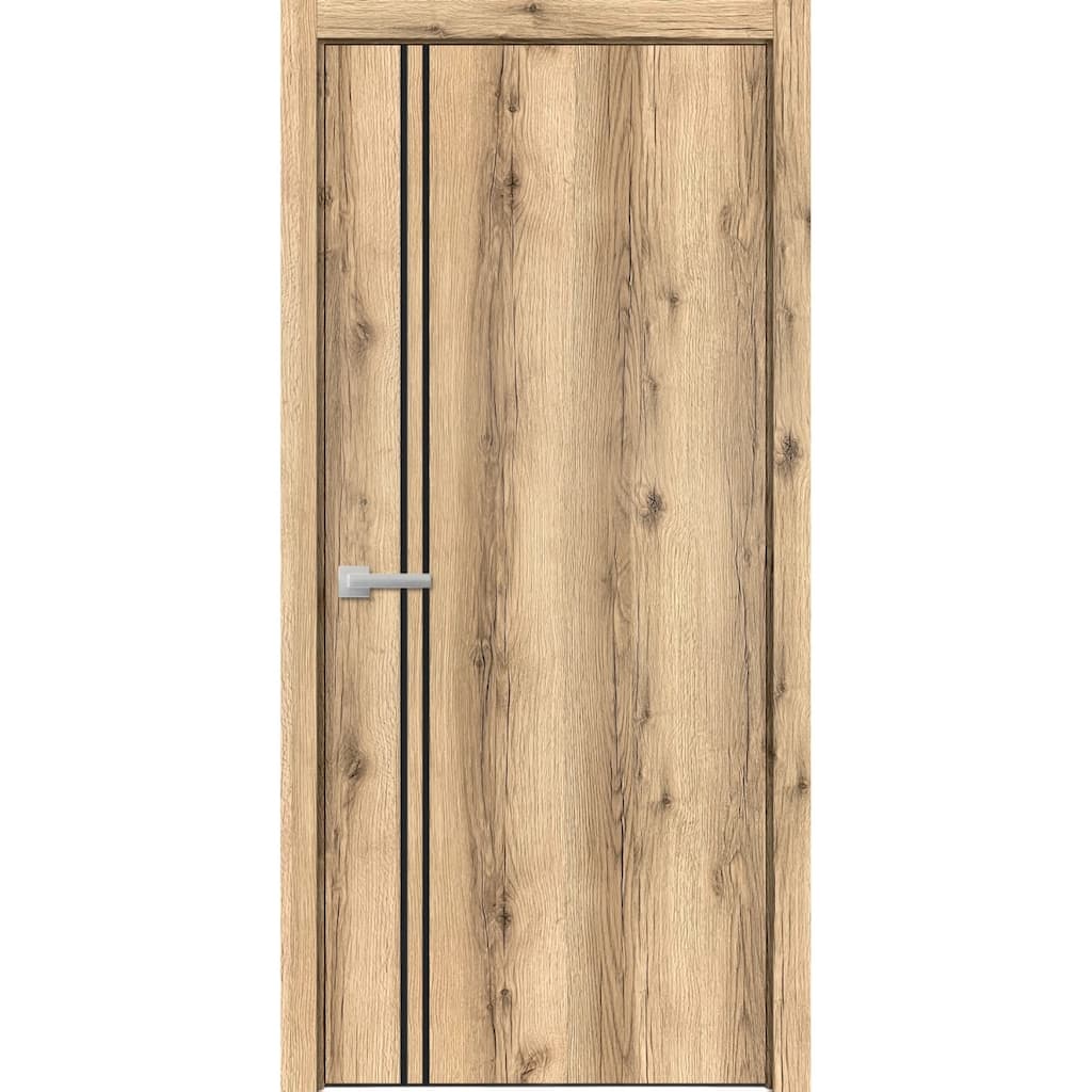 Solid French Door 28 x 80 Planum 0016 Oak with| Bathroom