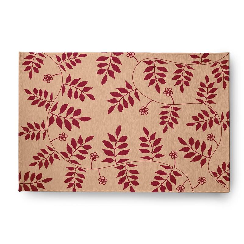 Fern Fronds Rug - Sporty Red - 2' x 3'