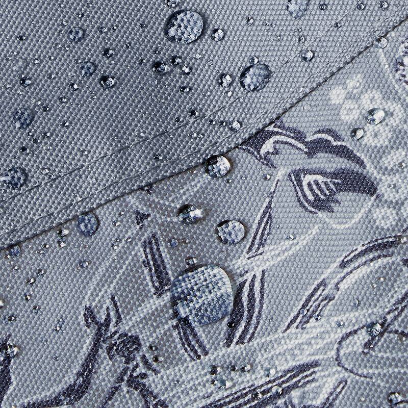 Vera Bradley by Classic Accessories Water-Resistant Round Table and Chair Set Cover, 94 x 23 Inch, Rain Forest Toile Gray