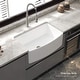 preview thumbnail 2 of 11, Pure 33 Inch Curved Apron Front Farmhouse Kitchen Fireclay Sink