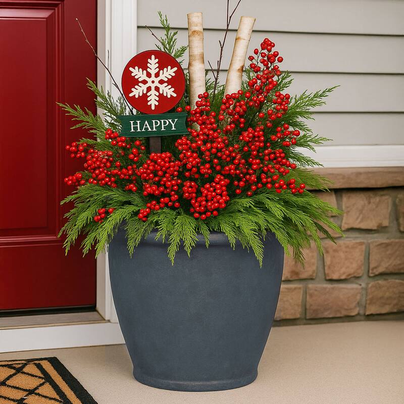 Sunnydaze Anjelica Outdoor Flower Pot Planter - 20-Inch - 2-Pack