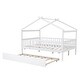 preview thumbnail 4 of 15, Full Size Wooden House Bed with Twin Size Trundle, Kid's Bed