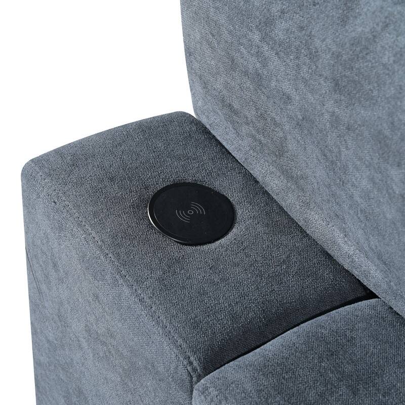 Modular Sofa with Wireless Charging and Built-in Bluetooth Speaker in Arm