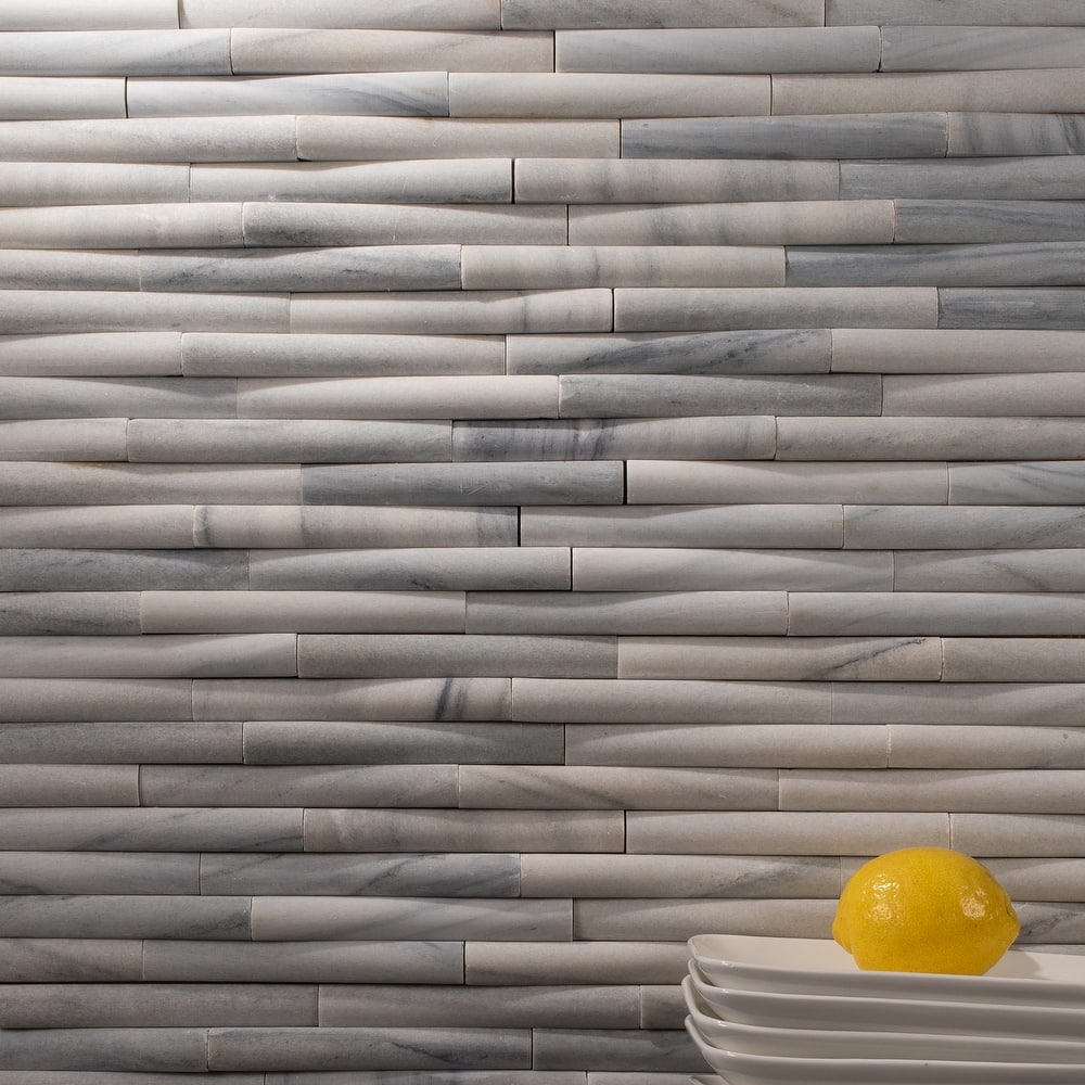 Lunar Short 4 in. x 12 in. Storm Grey Honed Sandstone Wall Tile