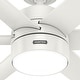 preview thumbnail 14 of 15, Hunter 60" Solaria Outdoor Ceiling Fan w/ LED Light, Wall Control, Damp-Rated - Windmill, Industrial, Contemporary - ENERGY STAR