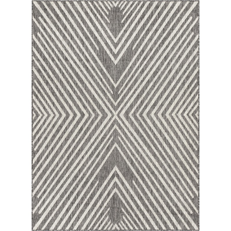Well Woven Medusa Kesia Indoor Outdoor Striped Modern Area Rug