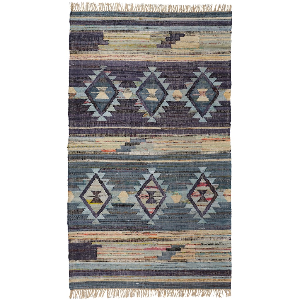 Grand Bazaar Liya Hand Woven Diamond Transitional Area Rug
