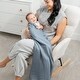 preview thumbnail 4 of 3, Baby Muslin Blanket - Large 40" X 40", Pacific Blue, By Comfy Cub - Pacific Blue