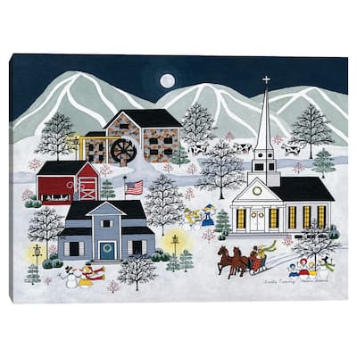 Frosty Evening by Medana Gabbard Canvas Art Print Canvas Art Print