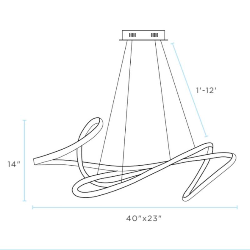 Moscow Adjustable Dimmable Integrated LED Chandelier