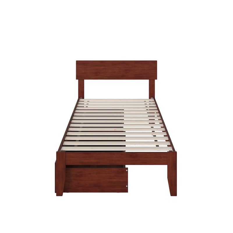 Boston Modern Contemporary Bed with 2 Extra Long Drawers