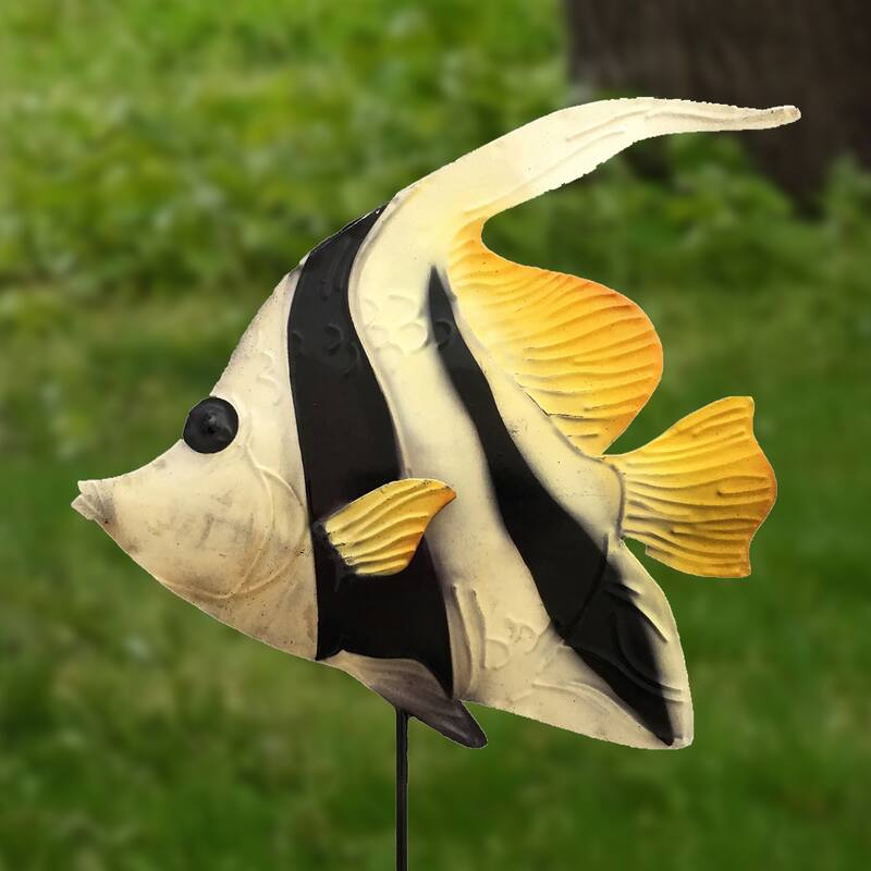 Handmade Angel Fish Garden Decoration - 1 x 8 x 24