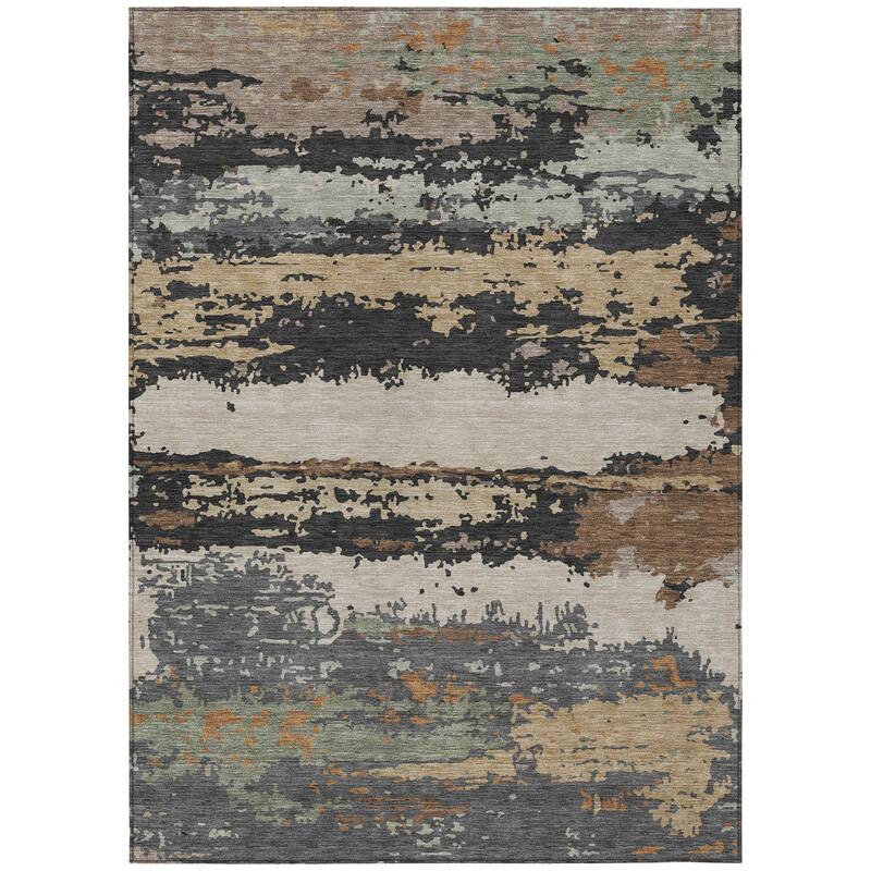 Machine Washable Indoor/ Outdoor Modern Buena Chantille Rug