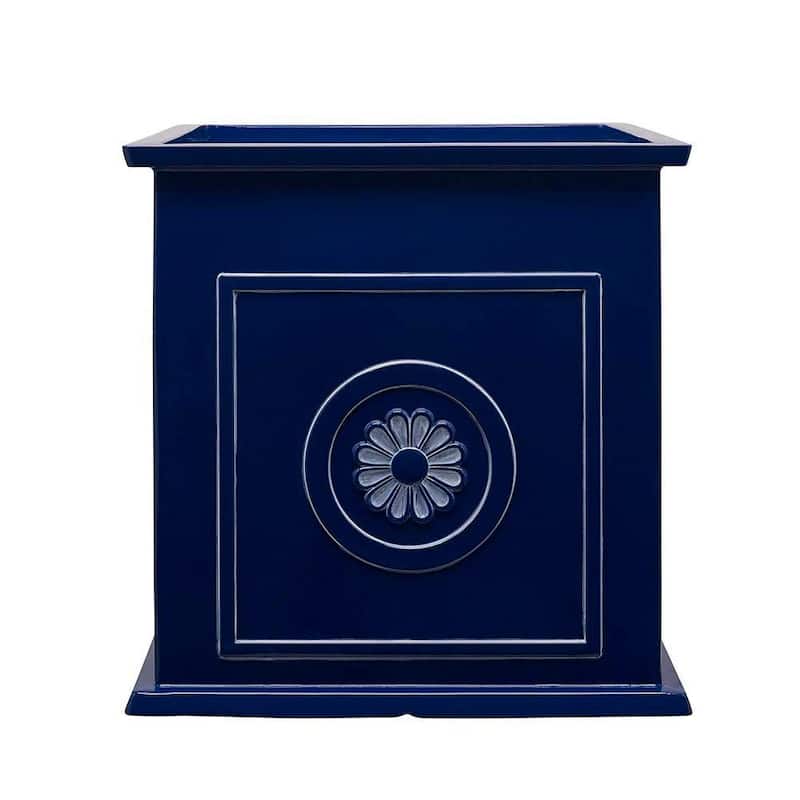 Southern Patio Colony 16-inch Square Country Planter - Navy