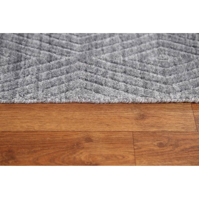 Diamond Pattern Gabbeh Contemporary Wool Area Rug Handmade - 5'4" x 7'7"