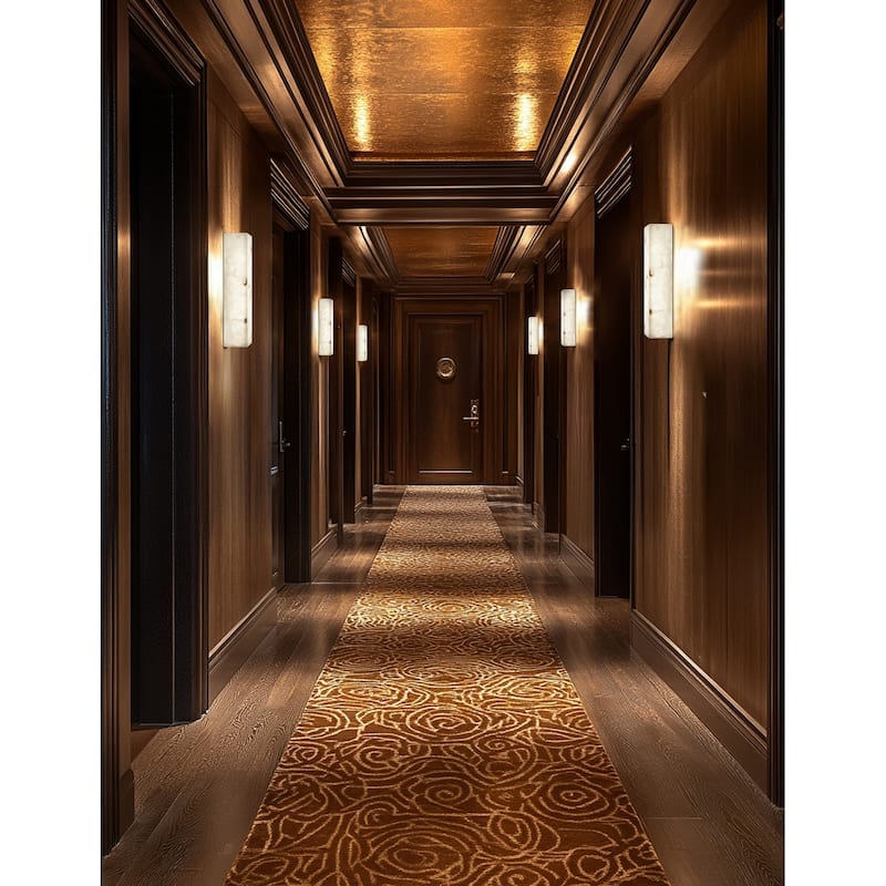 Justice Design LumenAria - Medley 17" LED ADA Wall Sconce - Faux Alabaster Shade