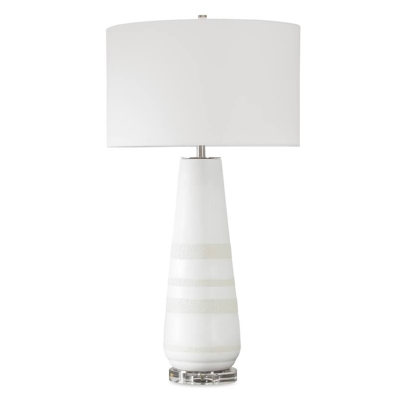 Uttermost Santino Crackled Ivory Table Lamp - 31" H X 17" W X 17" D
